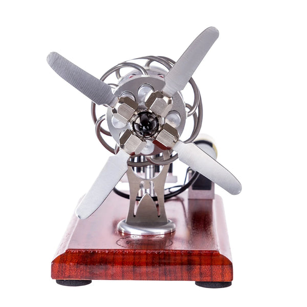16 Cylinder Swash Plate Stirling Engine Generator Model With Voltage Digital Display Meter And LED