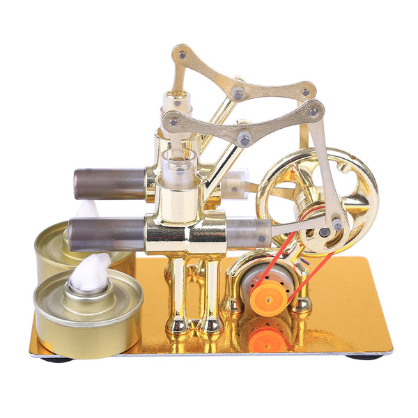 2 Cylinder Stirling Engine Electricity Generator With Bulb Stirling Engine Motor Model