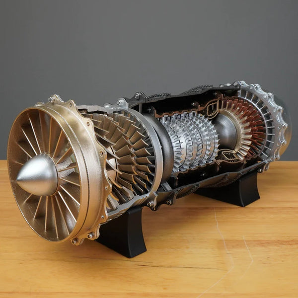 AERO SKYMECH 1/20 Turbofan Engine Model Kit - Build Your Own Turbofan Engine that Works - WS-15 DIY Turbofan Frighter Engine 150+Pcs