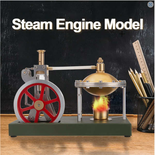ENJOMOR Retro Steam Engine Kit With Spherical Boiler Support And Additional Load