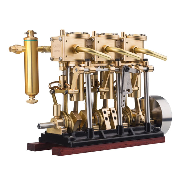 KACIO LS3-13S Steam Engine 3-Cylinder Reciprocating Engine With Oil Cup Reverse Rotation