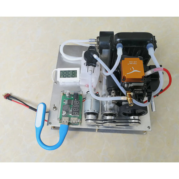 TOYAN Gasoline Engine Model DIY Micro Water-cooled Generator Set (with Water Pump  Radiator Water Tank  Thermometer)